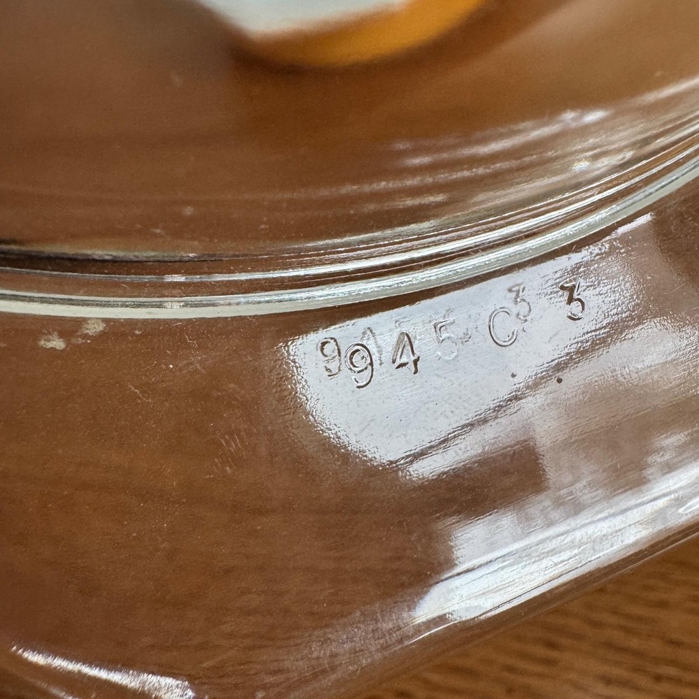 Pyrex 063 1 qt Divided Casserole Dish Orange with lid - Picture 8 of 13